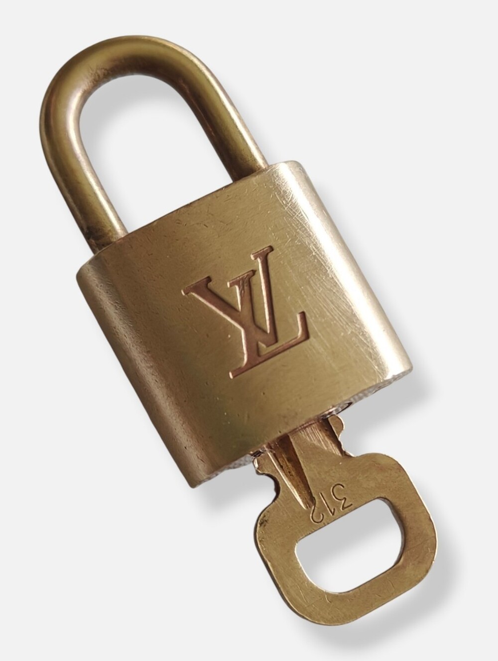 Louis Vuitton Gold Brass Lock and Key #312 - Picture 3 of 5